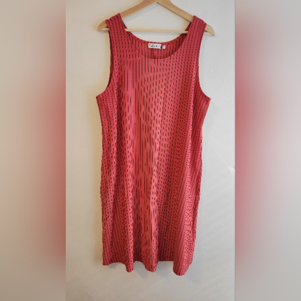 Habitat Striped Tank Dress Womens Lagenlook Bohemian Comfort Pockets